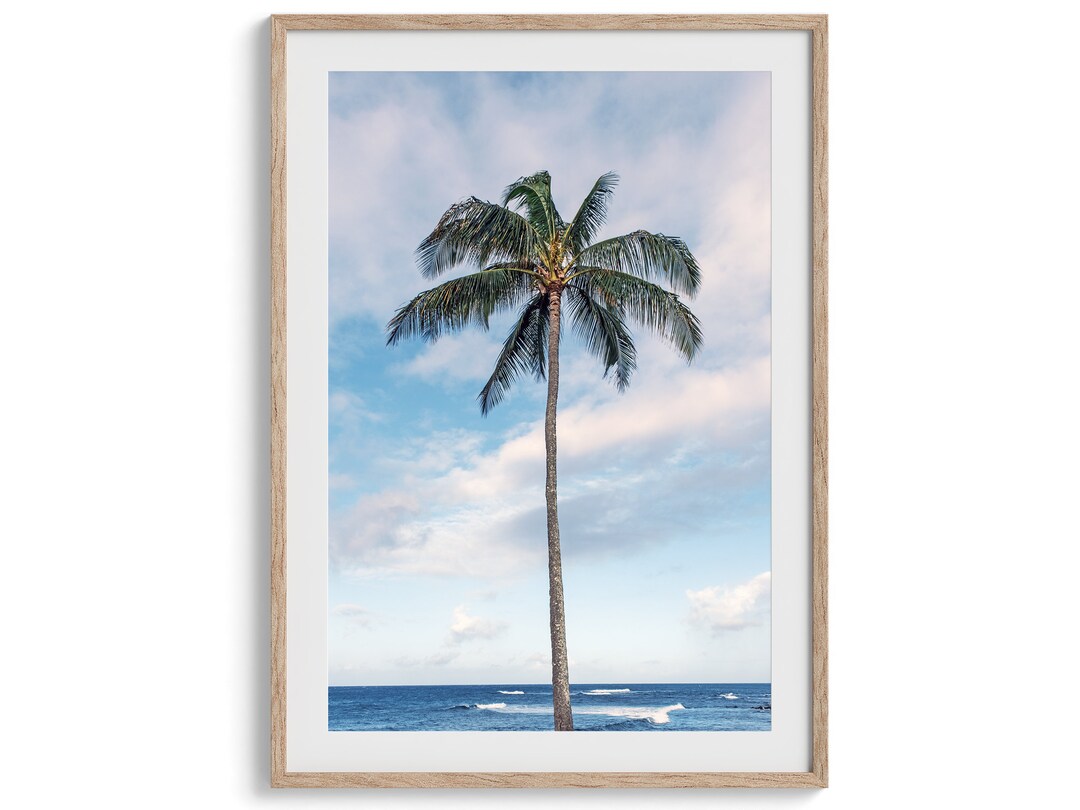The Art Stop Photo Encadrée Plage Tropicale - Format 23x18 Cm - Impression Toile Palmier Et Mer