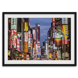 Neon-Tokyo Fine Art Photography Print - Urban Japan Wall Art, Cyberpunk Japan Poster, Framed or Unframed Tokyo Night Photo for Home Decor