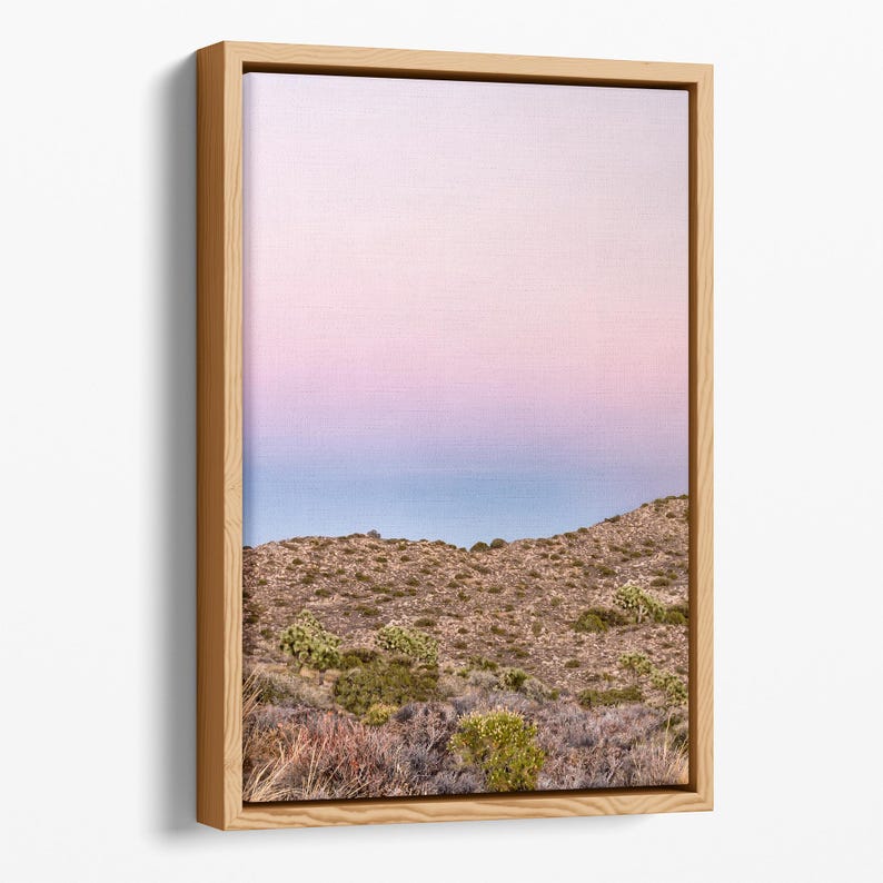 Joshua Tree Canvas Print Set: Pink Desert Photography, Framed Wall Art ...