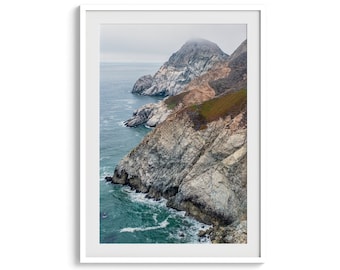 Atemberaubende Ozean Klippen - Nordkalifornische Küste Fine Art Print, Hwy 1 Ocean Wandkunst, moderne Küstennatur Poster für Wohnkultur