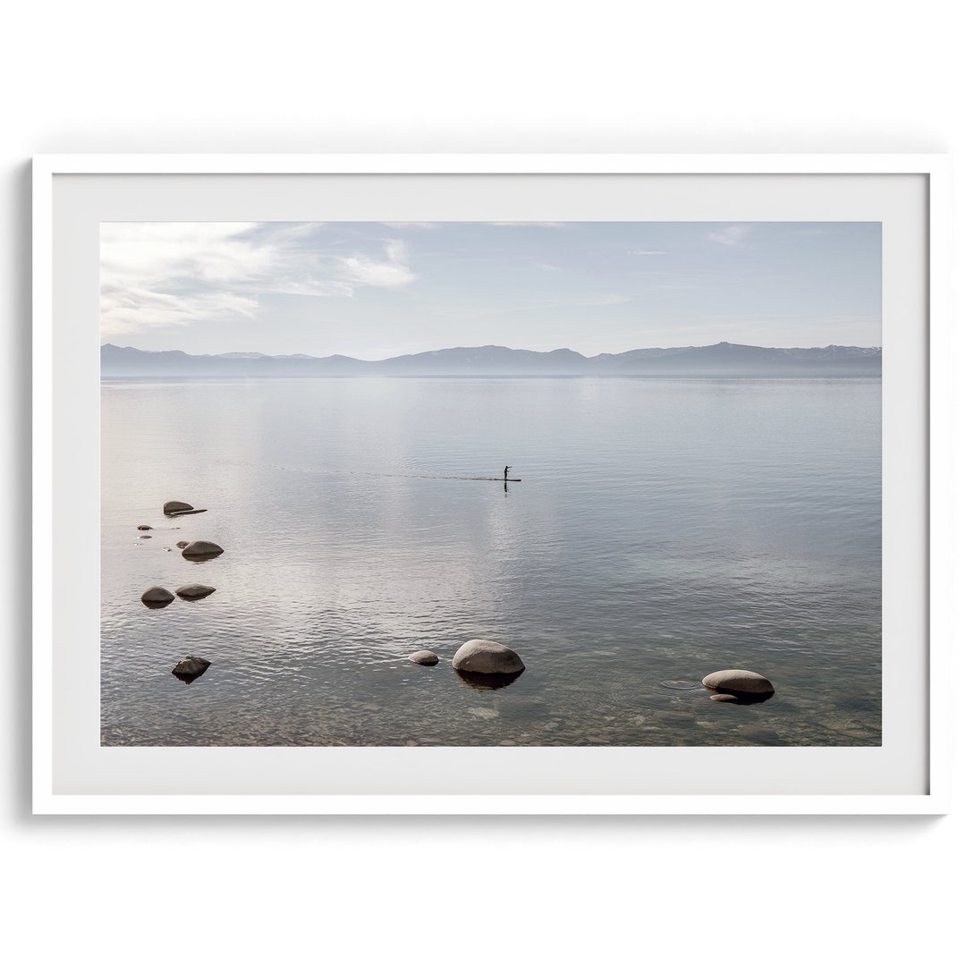 Calming Lake Tahoe Wall Art Serene Wall Art, Large Lake Tahoe Print