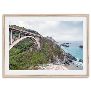 Big Sur Coastal Fine Art Photography Print - California Ocean Wall Art, Framed or Unframed Bixby Bridge Blue Beach Poster for Home Decor