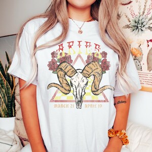 Aries Shirt Aries Zodiac Tshirt Aries Astrology Shirt Gift for Aries Horoscopes Shirt  Aries Sign Shirt  Aries Zodiac Shirtlogo