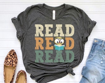 Book Lover Shirt: Owl Reading Tee - Teacher Librarian Gift