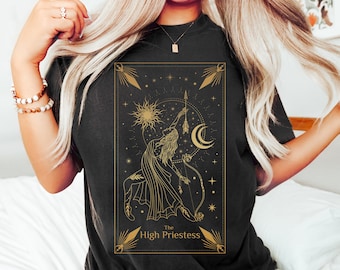 High Priestess Tarot Card Shirt - Comfort Colors Tee