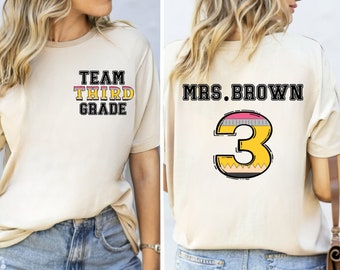 Third Grade Teacher Shirt: Back To School Cotton Tee