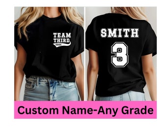 Third Grade Teacher Shirt: Custom Team Back to School Tee