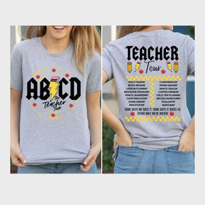 Teacher Tour Shirt ABCD Teacher Tour Shirt Back To School Shirt End of Year Shirt Teacher Gift