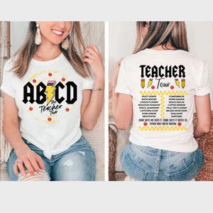 Teacher Tour Shirt ABCD Teacher Tour Shirt Back To School Shirt End of Year Shirt Teacher Gift