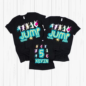 Jump Birthday Party Shirts, Trampoline Party shirts, Bounce House Party, Let&#39;s Jump Party, Matching Family Jump Party Shirts, Jump Squad Tee