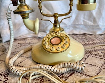 Téléphone vintage SOCOTEL S63 transparent et orange restauré et converti bos internet - Collection