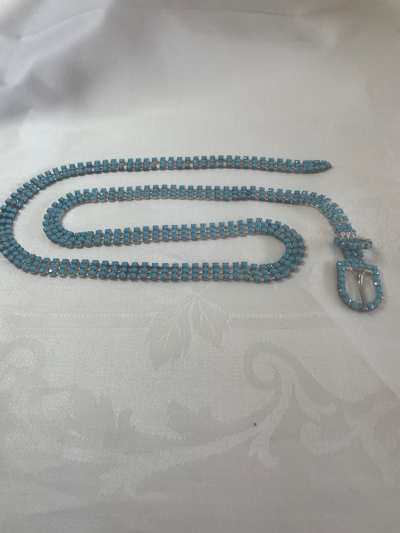 Blue Rhinestone Belt 38”