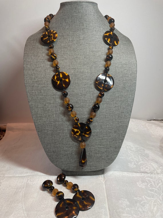 Vintage Statement Necklace Necklace and Earrings.