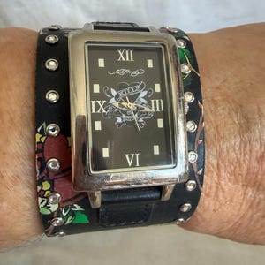 Ed Hardy leather watch with secondhand Ed hardy watch - Gem main image 2