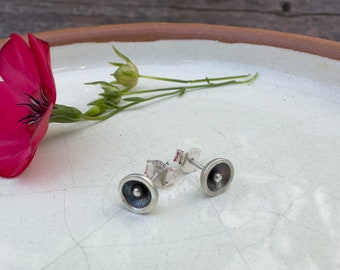 In Bloom Unique Floral Silver Studs