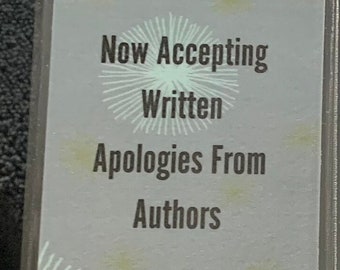 Author Apologies- Laminated Bookmark