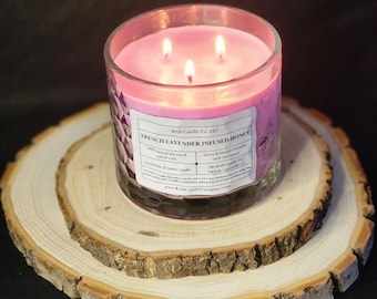 French Lavender Soy Candle - Honey and Lavender Scented Candle, Natural & Eco-Friendly, Relaxing Aroma for Home Decor
