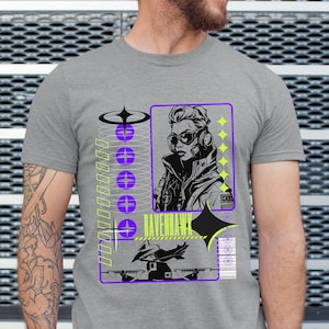 Cyberpunk Shirt | Ravenhawk Shirt Vaporwave Shirt Cyberpunk Clothing Cyberpunk Tshirt Cyberpunk Fashion Cyber Punk Shirt Cyberpunk Clothes