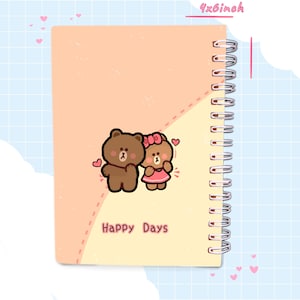 Cute friend notebook kawaii sweet kitty lamb anime stationary supplies