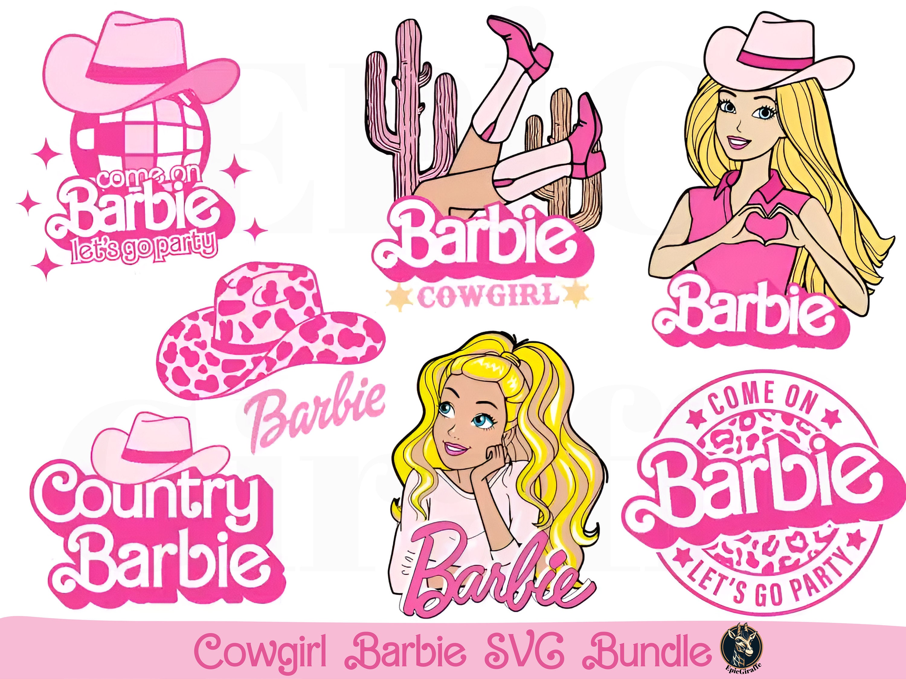 Cowgirl Barbie SVG PNG Bundle Barbie Cowgirl Shirt Svg - Etsy Canada