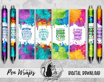 Sarcastic Pen Wrap Png Bundle, Funny Vinyl Pen Wrap Designs, Snarky Sublimation Graphic, Inkjoy Sassy Instant Download, Epoxy Pen Printable