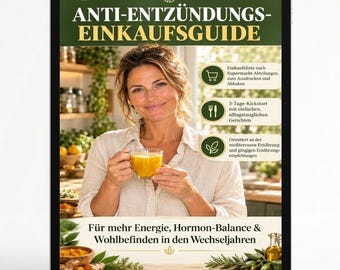 Anti-inflammatory diet shopping list | Menopause & perimenopause shopping guide | Hormone balance meal plan | PDF download for women