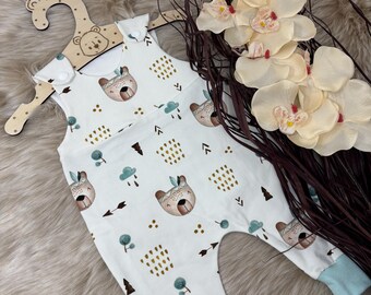 Romper size 56/ Handmade/ Gift for birth/ Baby clothes/ Unique/ Bear motif