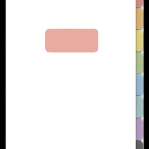 8 Tab Portrait Rainbow Notebook