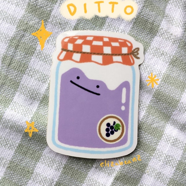 Pokemon Ditto Grape Jelly Vinyl Sticker