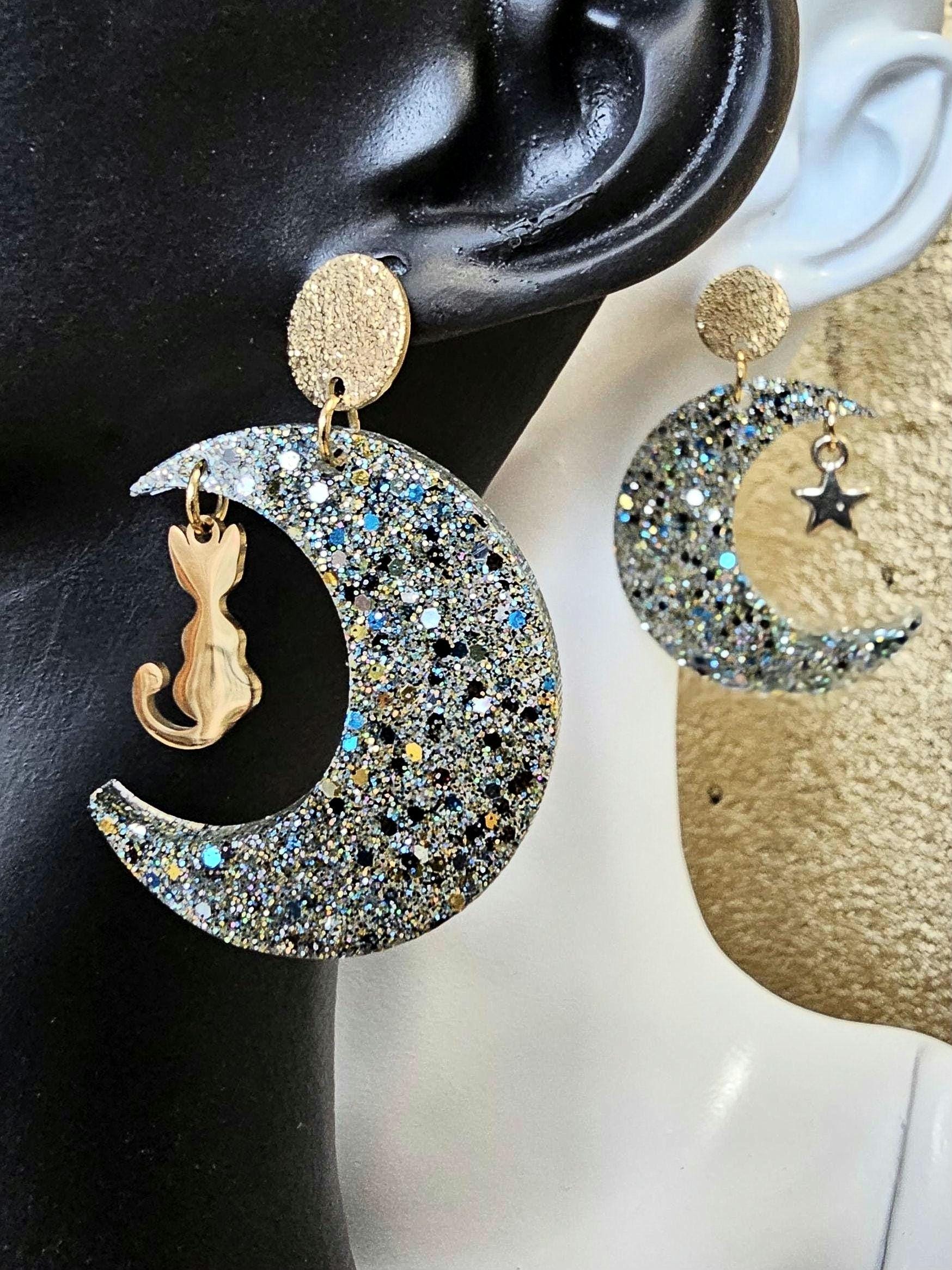 Boucles D'oreilles Croissant De Lune En Argent Sterling Or Rose, Clous D' Oxyde De Zirconium - Canada