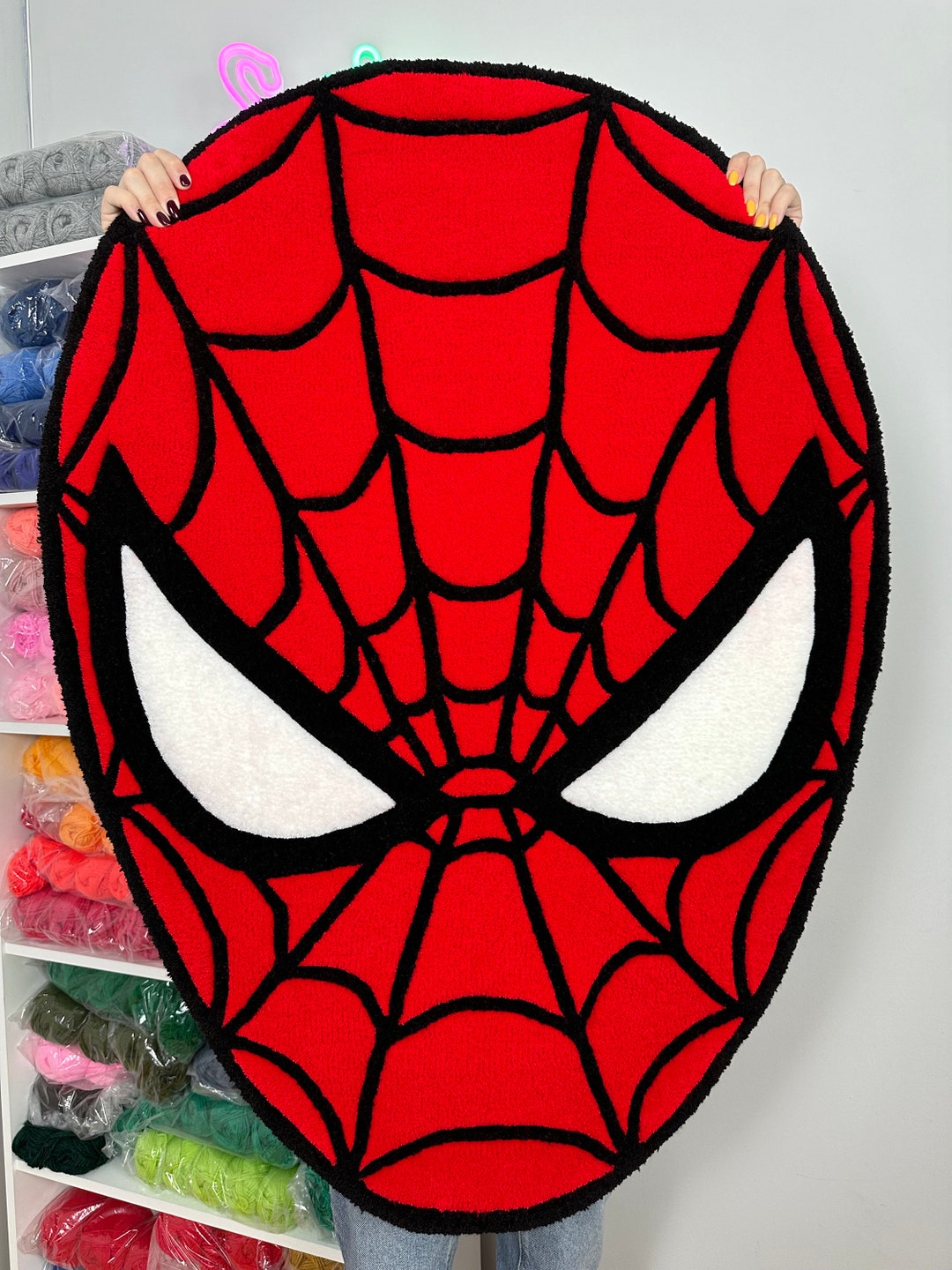 Handmade Carpet Spider-man Handmade Rug Spider-man Custom - Etsy