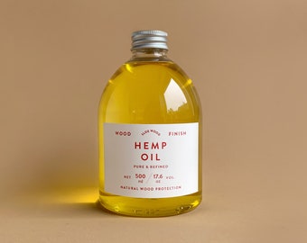 Refined Hemp Oil Wood Finish | Food Safe, Natural Wood Sealant