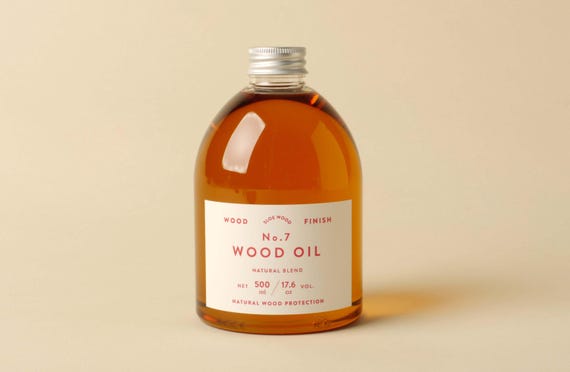 No.7 Wood Oil - Natural Wood Sealer / Danish Oil - Clear Wood Finish - Waterproof, toy safe, food safe, eco-friendly & non-toxic wood finish