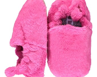 Poco Nido Hot Pink Fluffy Mini Shoes Eur 18 / zapatos de bebé con suela vegana / zapatillas para niños pequeños / aptos para pies descalzos / lavables