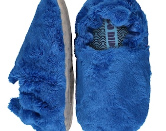 Poco Nido Blue Fluffy Mini Shoes Eur 18 / zapatos de bebé con suela vegana / zapatillas para niños pequeños / aptos para pies descalzos / lavables