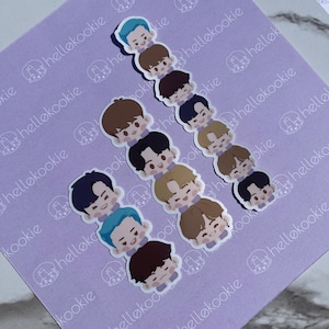 BTS Inspired Bangtan Stack Stickers - 8 variations