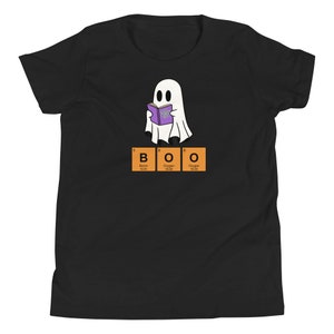 キッズ ハロウィン ゴースト 科学 化学 T シャツ 周期表 元素と原子の本付き