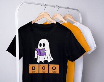 Halloween Chemistry Ghost Element Science Tee Shirt - Perfect for Teachers, Students
