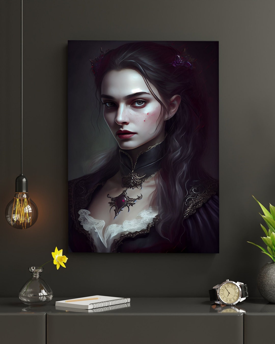 Gothic Home Decor Darkly Elegant Downloadable Art Print of a Etsy