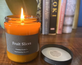 Fruit Slices - Soy Candle - Amber Jar - Country Creek Co