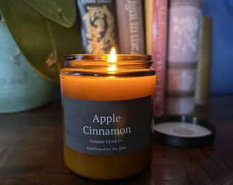 Apple Cinnamon - Soy Candle - Amber Jar - Country Creek Co