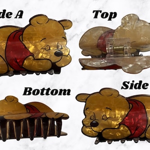Bear Acrylic Hair Claw Clip
