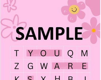 Printable Valentine's Day Word Search and Colouring Activity - Etsy