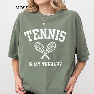 Tennis Is My Therapy Shirt, Tennis Tshirt, Gift for Tennis Player, Funny Tennis Shirt, Tennis Player Tee, Tennis Coach Gift, Tennis Club