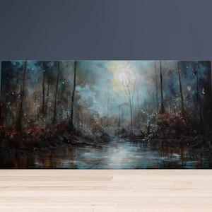 Dark Gothic Forest Canvas Print: Fantasy Nature Wall Art