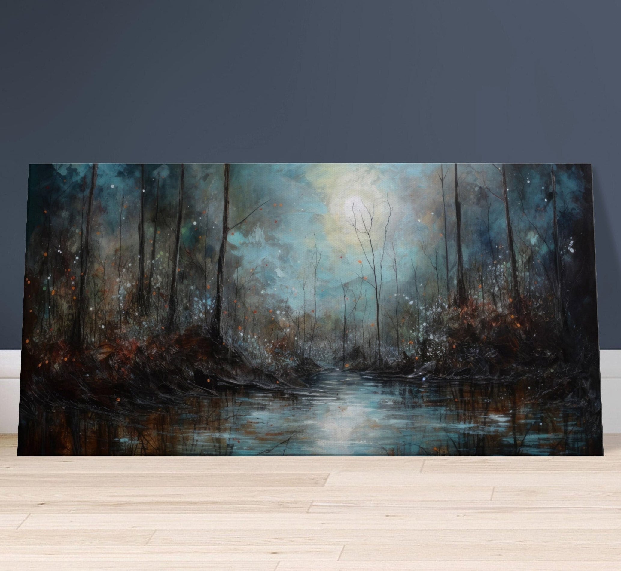 Dark Gothic Forest Canvas Print: Fantasy Nature Wall Art