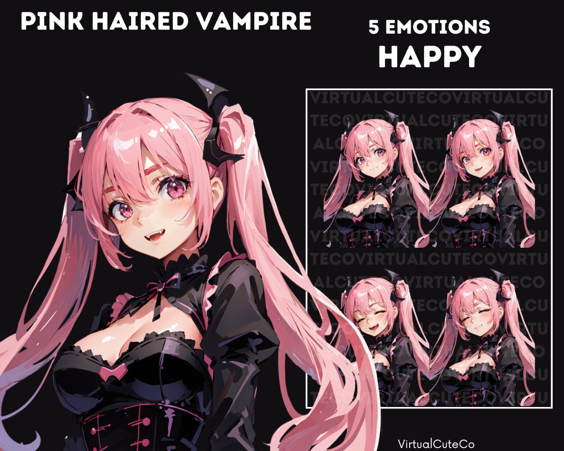 Vampire Cat Girl Vtuber - Etsy, image size:1140x912