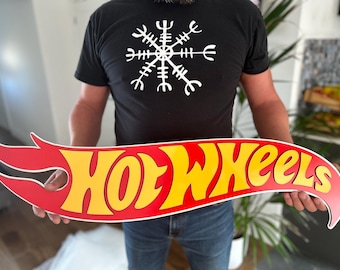 Hot Wheels Logo  -  Racing Logo Icon, Play Room Decor and Gift for Boys and Girls, party decor