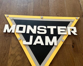 Monster Jam Large 3d Wall Art Sign Man Cave Display  40x53cm