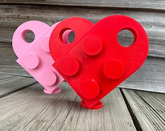 Giant Brick Heart Wall Hanger or Stand